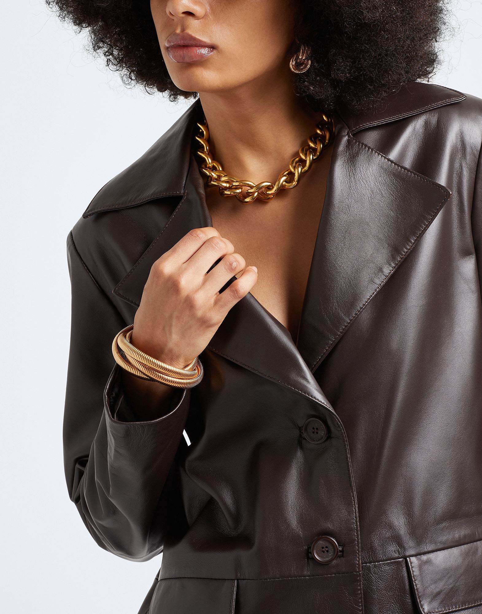 LEATHER COAT | Dark brown Women's Leather Jacket | YOOX