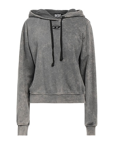 DIESEL Hooded sweatshirt Grey 60% Polyester, 40% Cotton, Elastane