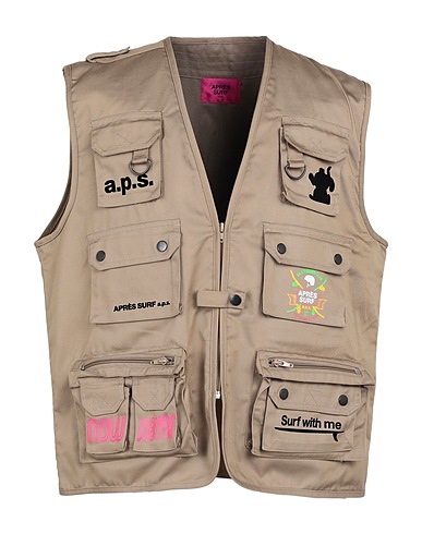 APRÈS SURF Giubbotto Khaki 80% Poliestere, 20% Cotone