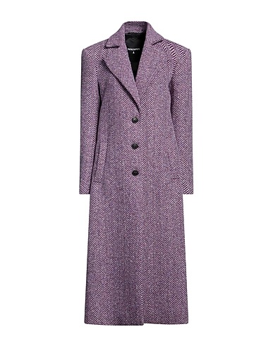 PATRIZIA PEPE Coat Lilac 60% Wool, 25% Polyester, 10% Polyamide, 5% Other Fibres