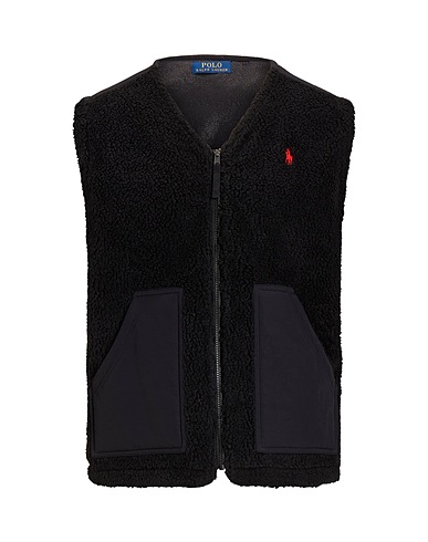 POLO RALPH LAUREN Kunstpelz WIND-BLOCKING HYBRID VEST
 Schwarz 48% Polyester, 32% Acryl, 20% Recyceltes Polyester