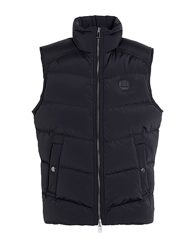 WOOLRICH Shell jacket PREMIUM DOWN VEST Black 92% Polyamide, 8% Elastane