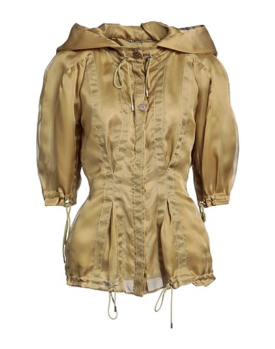 ALBERTA FERRETTI Full-length jacket Sage green 100% Silk