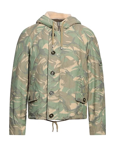 SAINT LAURENT Jacket Military green 56% Cotton, 44% Polyester, Wool, Polyamide, Elastane