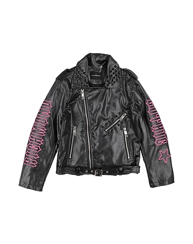 JOHN RICHMOND Biker jacket Black 100% Polyurethane