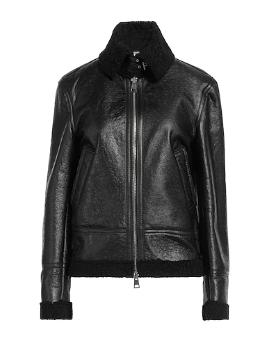 DELAN Giacca biker Nero 100% Pelle ovina