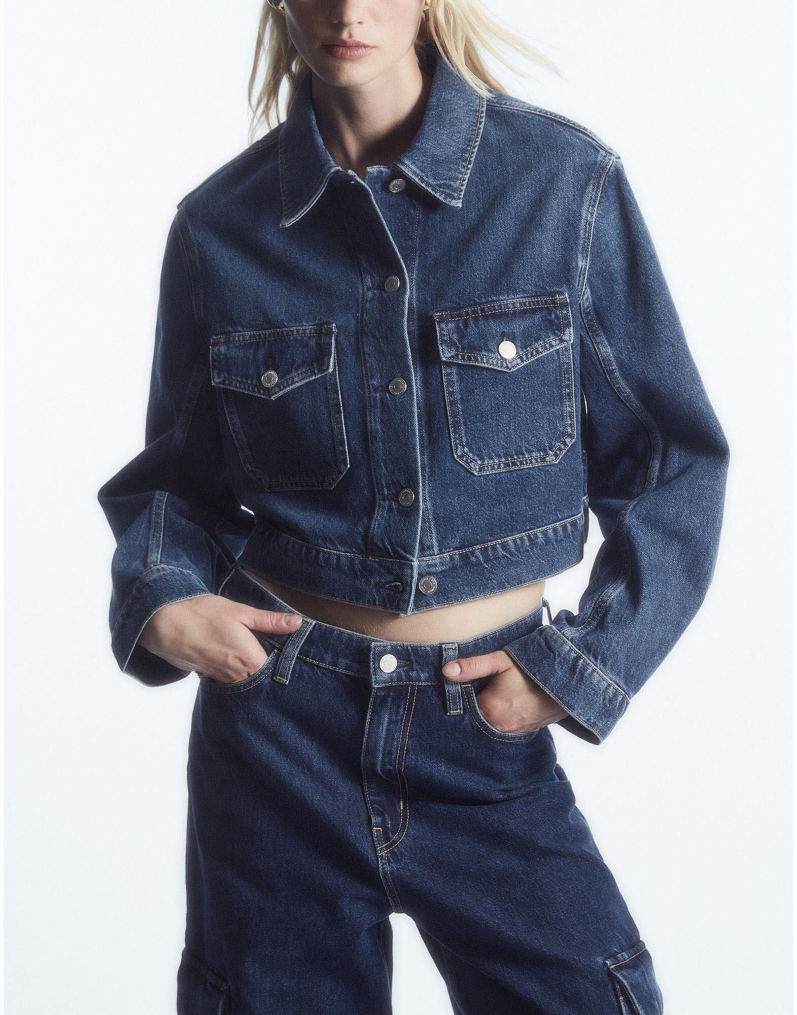 COS Coats & Jackets | Blue Women's Denim Jacket | YOOX