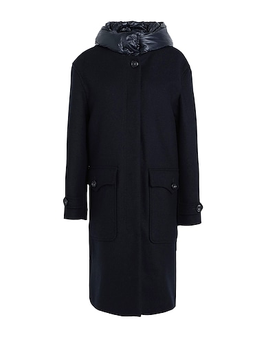 WOOLRICH Coat DOUBLE WOOL 2IN1 PARKA / Navy 40% Wool, 28% Acrylic, 18% Polyester, 14% Polyamide