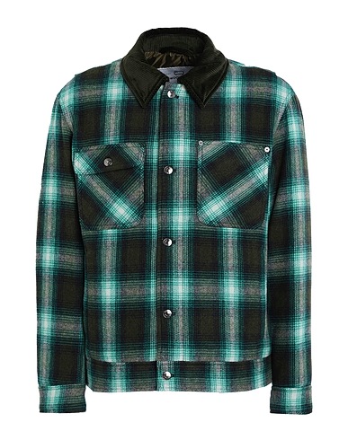 WOOLRICH Jacke WOOL TRUCKER JACKET / 
 Grün 65% Wolle, 15% Polyamid, 15% Polyester, 5% Andere Fasern, Baumwolle