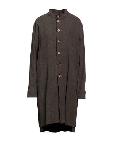 BY WALID Full-length jacket Military green 100% Linen