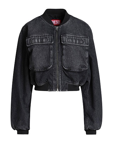 DIESEL Denim jacket DE-KHLO-S
 Black 100% Cotton