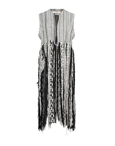 SANDRA MANSOUR Full-length jacket Black 71% Acrylic, 22% Cotton, 7% Polyamide
