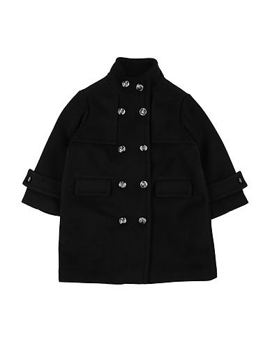 TWINSET Coat Black 80% Polyester, 20% Wool