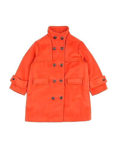 TWINSET Coat Orange 80% Polyester, 20% Wool