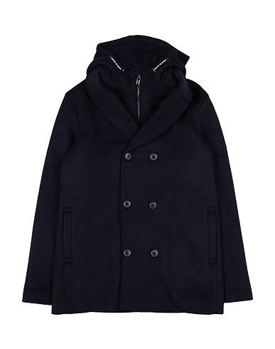 EMPORIO ARMANI Caban e doppio petto Blu notte 100% Lana Vergine