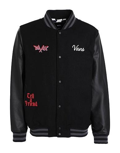 VANS Bomber STEVENS VARSITY JACKET
 Black 100% Viscose