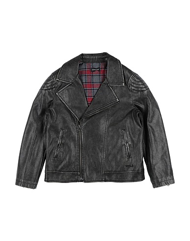 MONNALISA Giacca biker Antracite 100% Poliestere, Resina poliuretanica