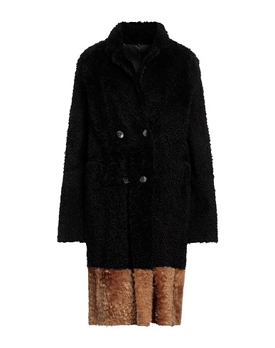 NOVE Teddy Coat Black 100% Ovine leather