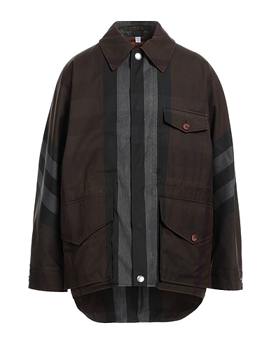 BURBERRY Full-length jacket Brown 66% Polystyrene, 34% Cotton