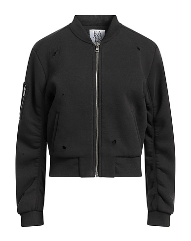 ZOE KARSSEN Bomber Black 88% Cotton, 12% Polyester