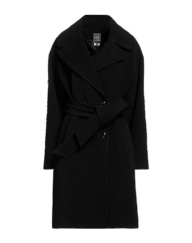 SPELL by ACCESS FASHION Caban e doppio petto Nero 77% Poliestere, 18% Rayon, 5% Elastan
