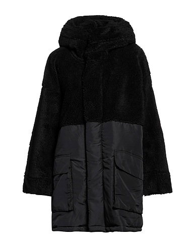 CIRCUS HOTEL Teddy Coat Black 100% Polyester