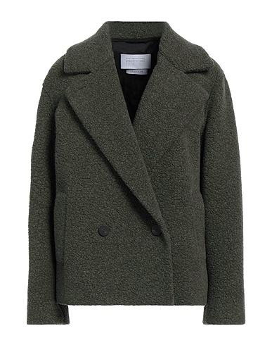HARRIS WHARF LONDON Double breasted pea coat Dark green 64% Wool, 23% Polyamide, 8% Polyester, 5% Other Fibres