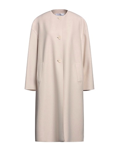 HARRIS WHARF LONDON Coat Ivory 100% Virgin Wool