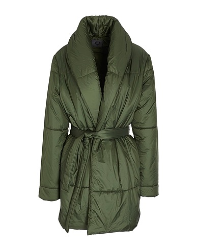 8 by YOOX Piumino RECYCLED NYLON BELTED PUFFER MIDI COAT
 Verde militare 100% Poliammide riciclato
