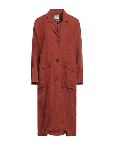 MOMONÍ Full-length jacket Rust 100% Linen