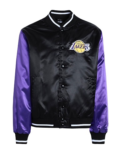 NEW ERA Bomberjacke NBA SATIN BOMBER LOSLAK  BLKTRP Schwarz 100% Polyester