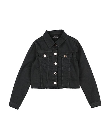 RELISH Denim jacket Black 98% Cotton, 2% Elastane