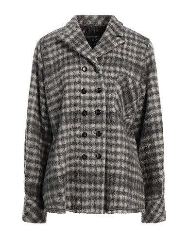 EMPORIO ARMANI Coat Grey 76% Mohair wool, 17% Polyamide, 7% Cotton