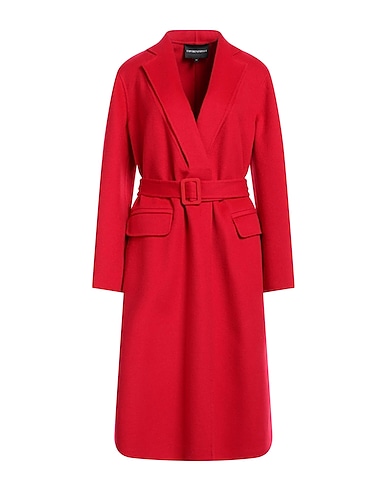 EMPORIO ARMANI Abrigo Rojo 90% Lana Virgen, 10% Cachemir