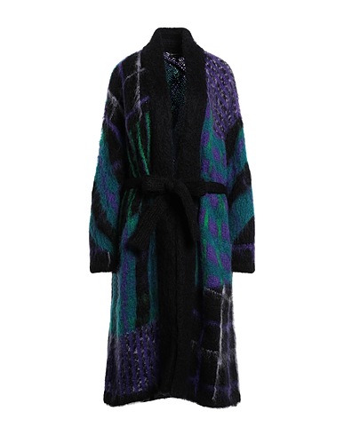 EMPORIO ARMANI Coat Purple 62% Mohair wool, 38% Polyamide