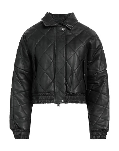 BOLONGARO TREVOR Shell  jacket Black 100% Sheepskin