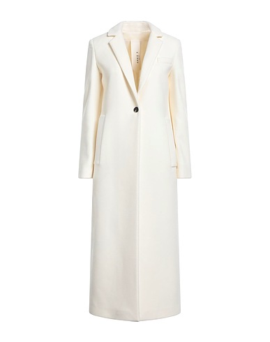 ANNIE P. Coat Ivory 70% Virgin Wool, 20% Polyamide, 10% Cashmere