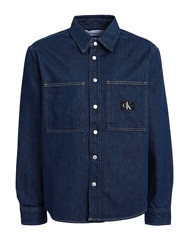 CALVIN KLEIN JEANS Jeanshemd Blau 100% Baumwolle
