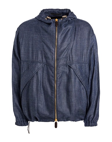 GIORGIO ARMANI Jacket Slate blue 50% Acetate, 50% Linen