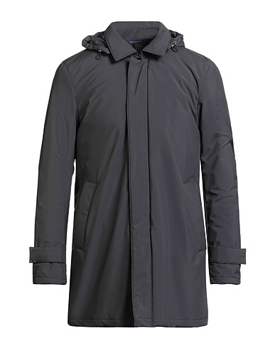 BARBA Napoli Coat Black 65% Polyester, 35% Polyurethane