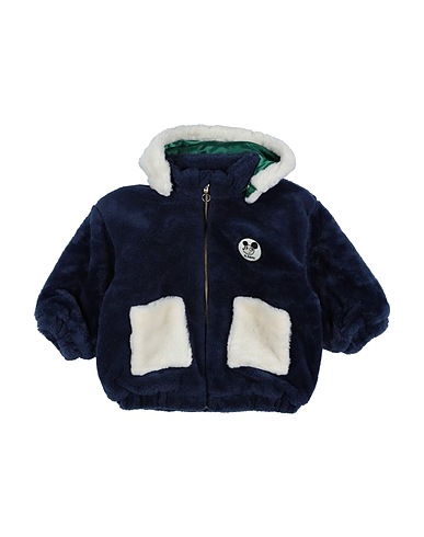 MINI RODINI Teddy Coat Navy blue 100% Polyester