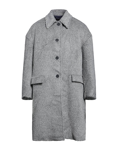 DONDUP Coat Grey 43% Acrylic, 32% Polyester, 20% Wool, 5% Other Fibres
