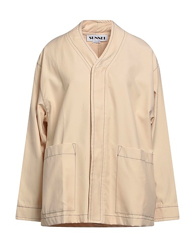SUNNEI Full-length jacket Beige 55% Polyester, 45% Cotton