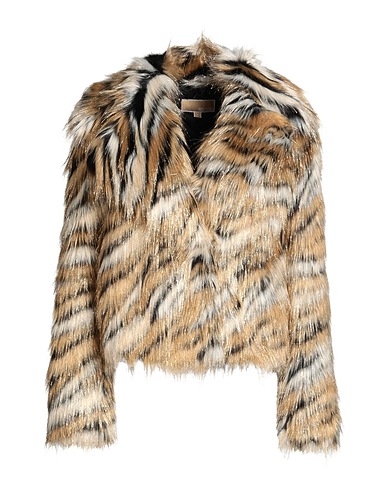 MICHAEL MICHAEL KORS Teddy Coat Beige 62% Modacrylic, 33% Acrylic, 5% Metal