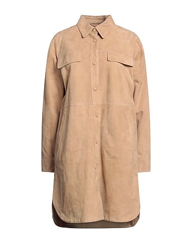 ELEVENTY Solid colour shirts & blouses Sand 100% Lambskin