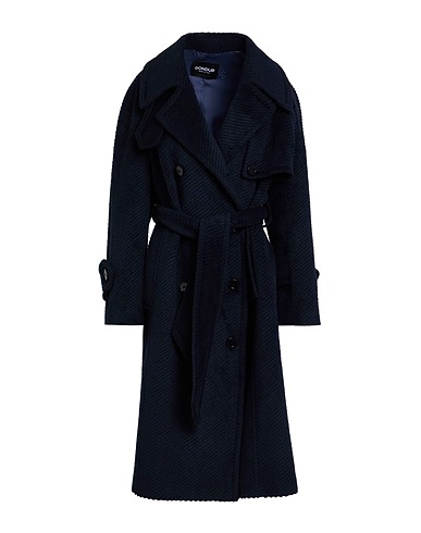 DONDUP Coat Midnight blue 43% Acrylic, 32% Polyester, 20% Wool, 5% Textile fibres