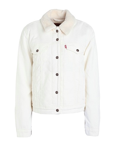 LEVI'S Jacket ORIGINAL SHERPA TRUCKER NEUTRALS Ivory 100% Cotton, Polyester
