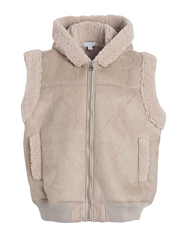 TOPSHOP Shearling & Teddy fleece KHAKI 100% Polyester