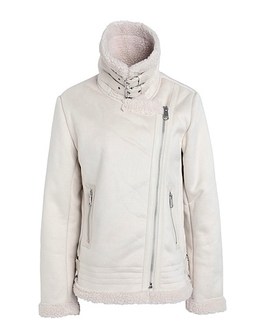 ONLY Biker jacket Light grey 100% Polyester