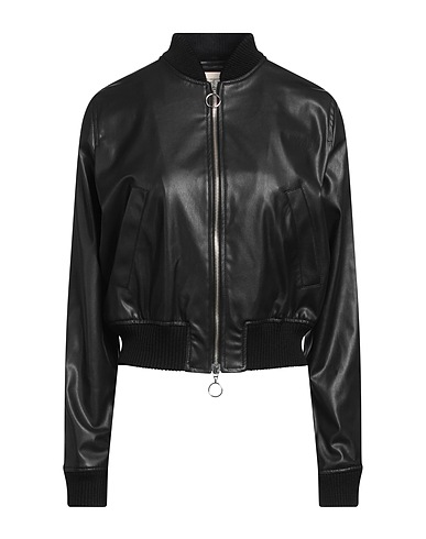 SEMICOUTURE Bomber Black 100% Polyurethane, Polyester
